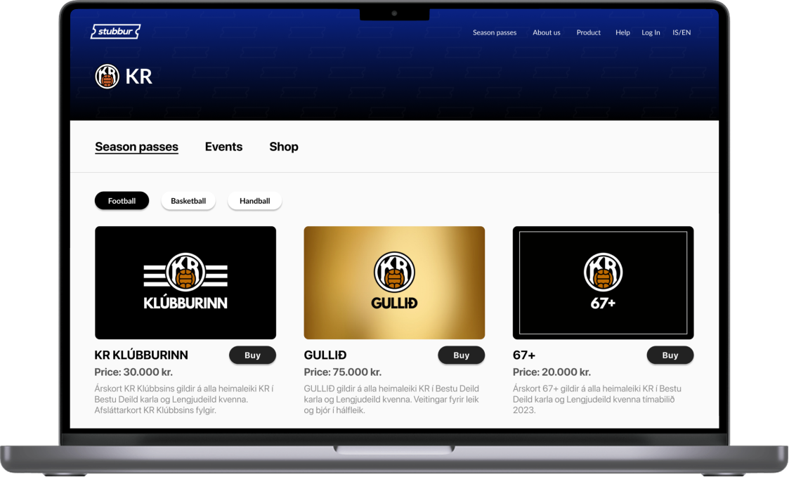 Stubbur Season Tickets System Features